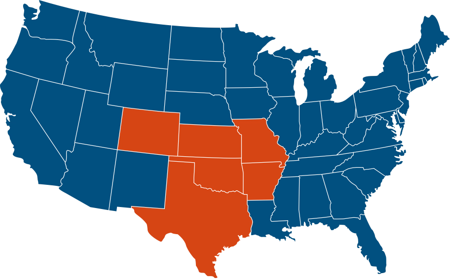locations_bg Collage of four metal building structures, each unique in design. Top left: Gray garage with a side canopy. Top right: Red-trimmed building with a porch. Bottom left: Beige and red warehouse. Bottom right: Beige building with a large star accent.